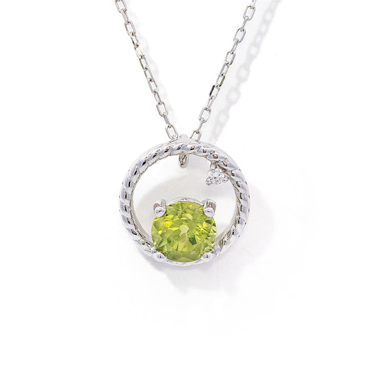 K18WGペリドットネックレス 5091-PEW