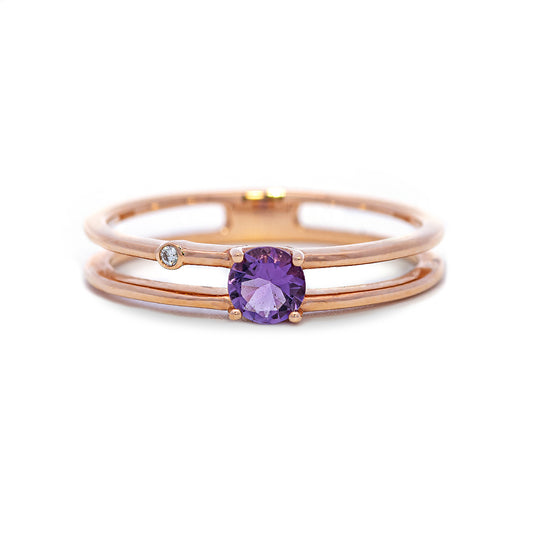 K18PGアメジストリング 5095-AMP
