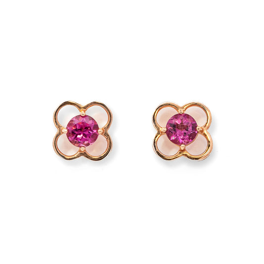 K18PGピンクトルマリンピアス 5084B-PTP