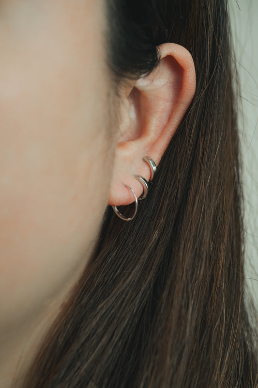 K18WGフープピアス(12mm) N-0119-W