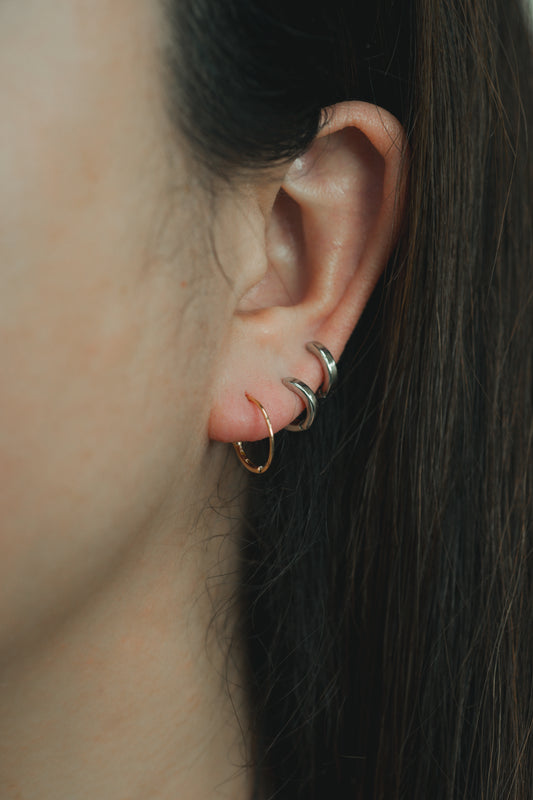 K18YGフープピアス(12mm) N-0121-K