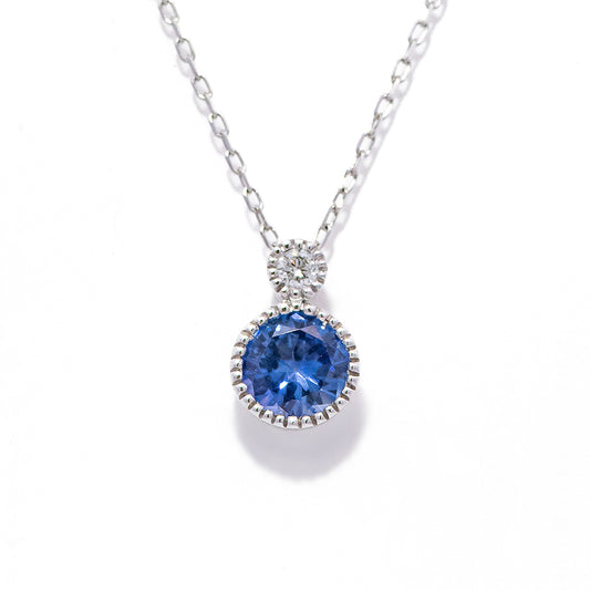 K18WGサファイアネックレス 5088-SAW