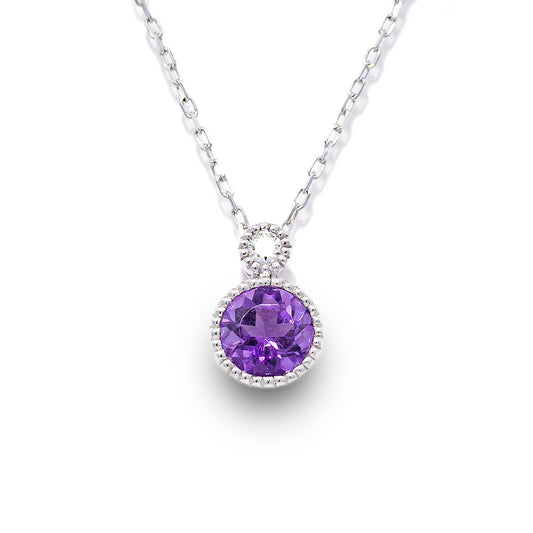 K18WGアメジストネックレス 5088-AMW