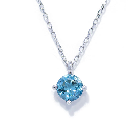 K18WGアクアマリンネックレス 5087-AQW