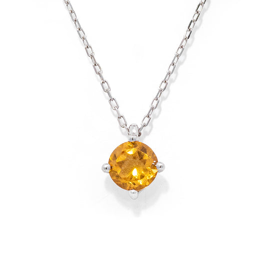 K18WGシトリンネックレス 5087B-CTW