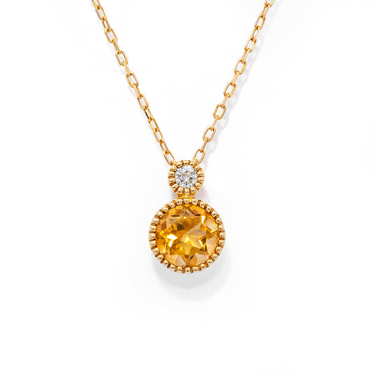 K18YGシトリンネックレス 5088-CTK