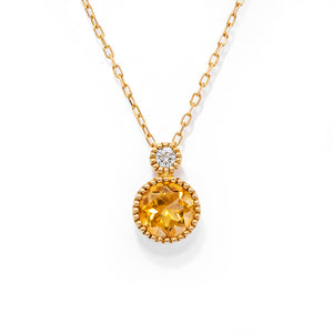 K18YGシトリンネックレス 5088-CTK K18YGシトリンネックレス 5088-CTK