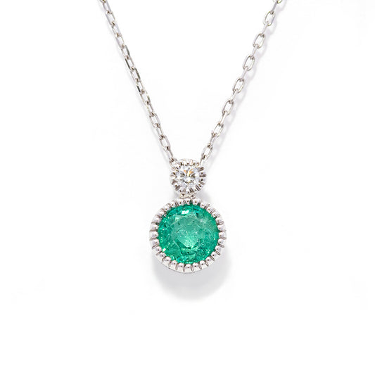 K18WGエメラルドネックレス 5088-EMW