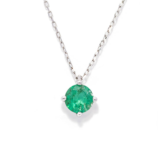 K18WGエメラルドネックレス 5087-EMW