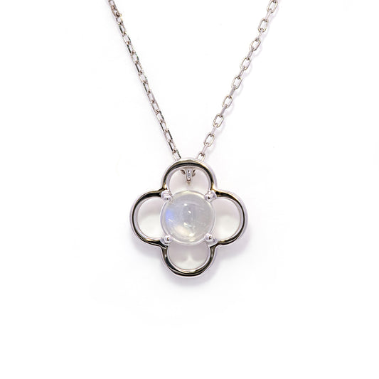 K18WGムーンストーンネックレス 5084-MSW