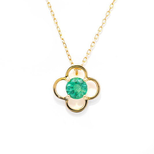 K18YGエメラルドネックレス 5084-EMK