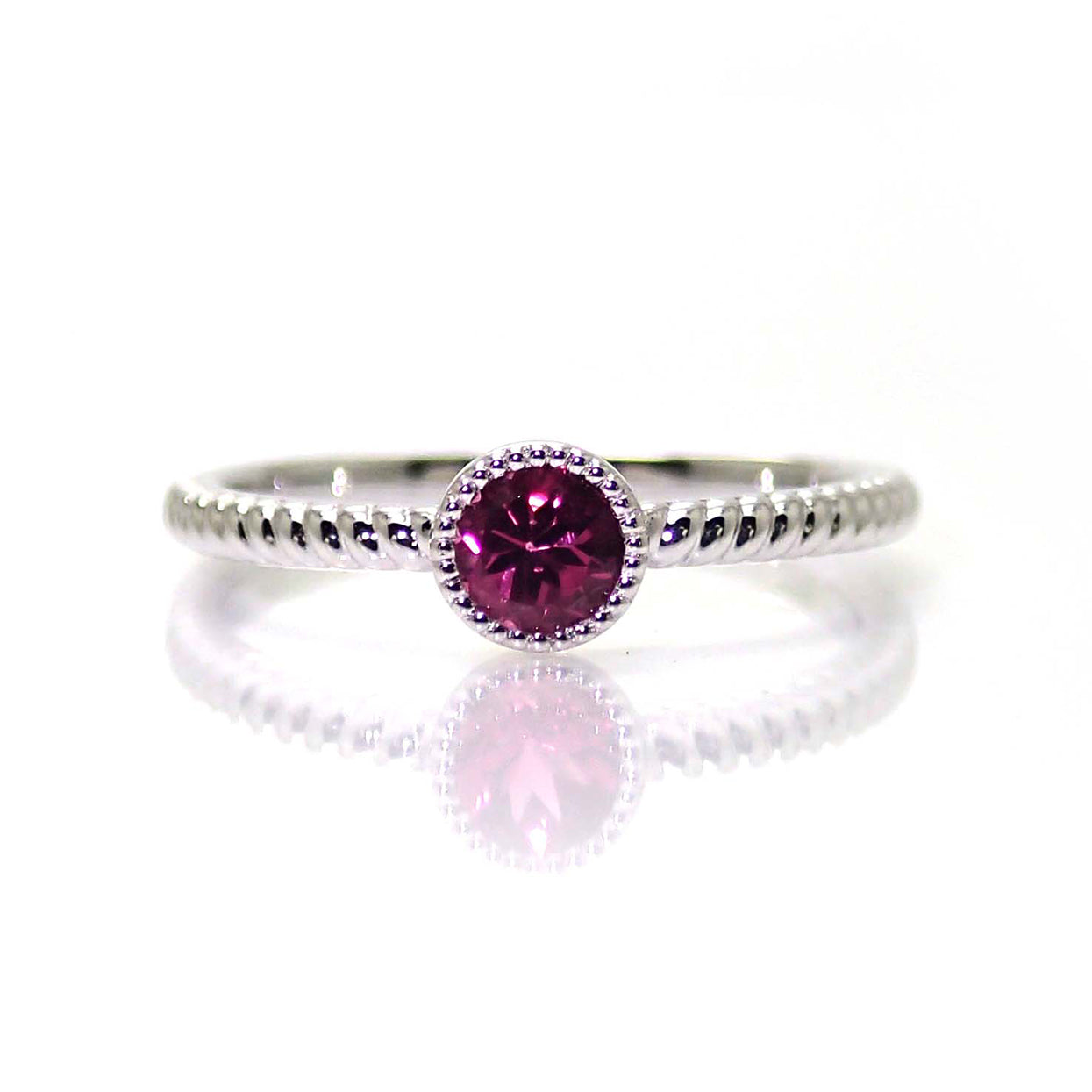 k18wg ピンクトルマリン　4.27g 10.5号 k18wg ピンクトルマリン4.27g 10.5号