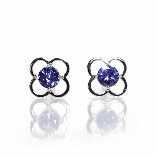 K18WGタンザナイトピアス 5084B-TAW