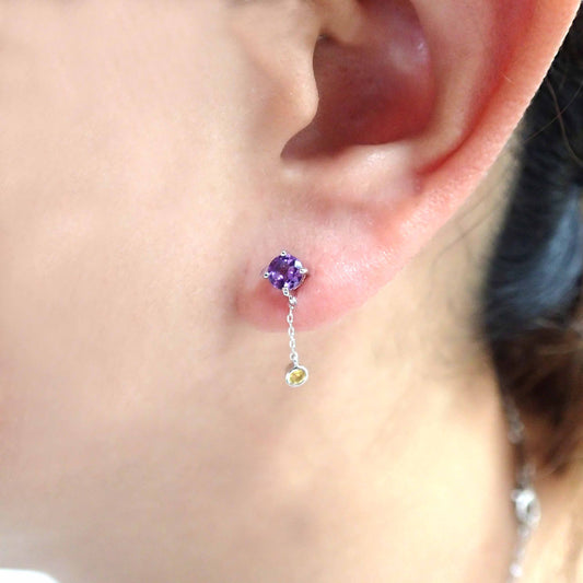 K18WGアメジストピアス 5280-AMW