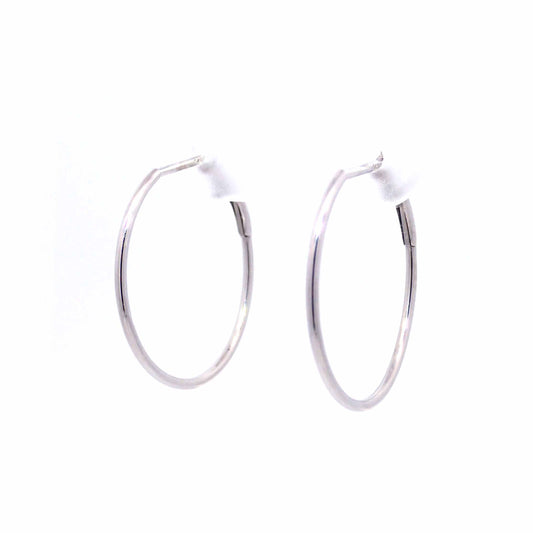 K18WGフープピアス(20mm) N-0120-W