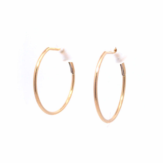 K18YGフープピアス(20mm) N-0122-K