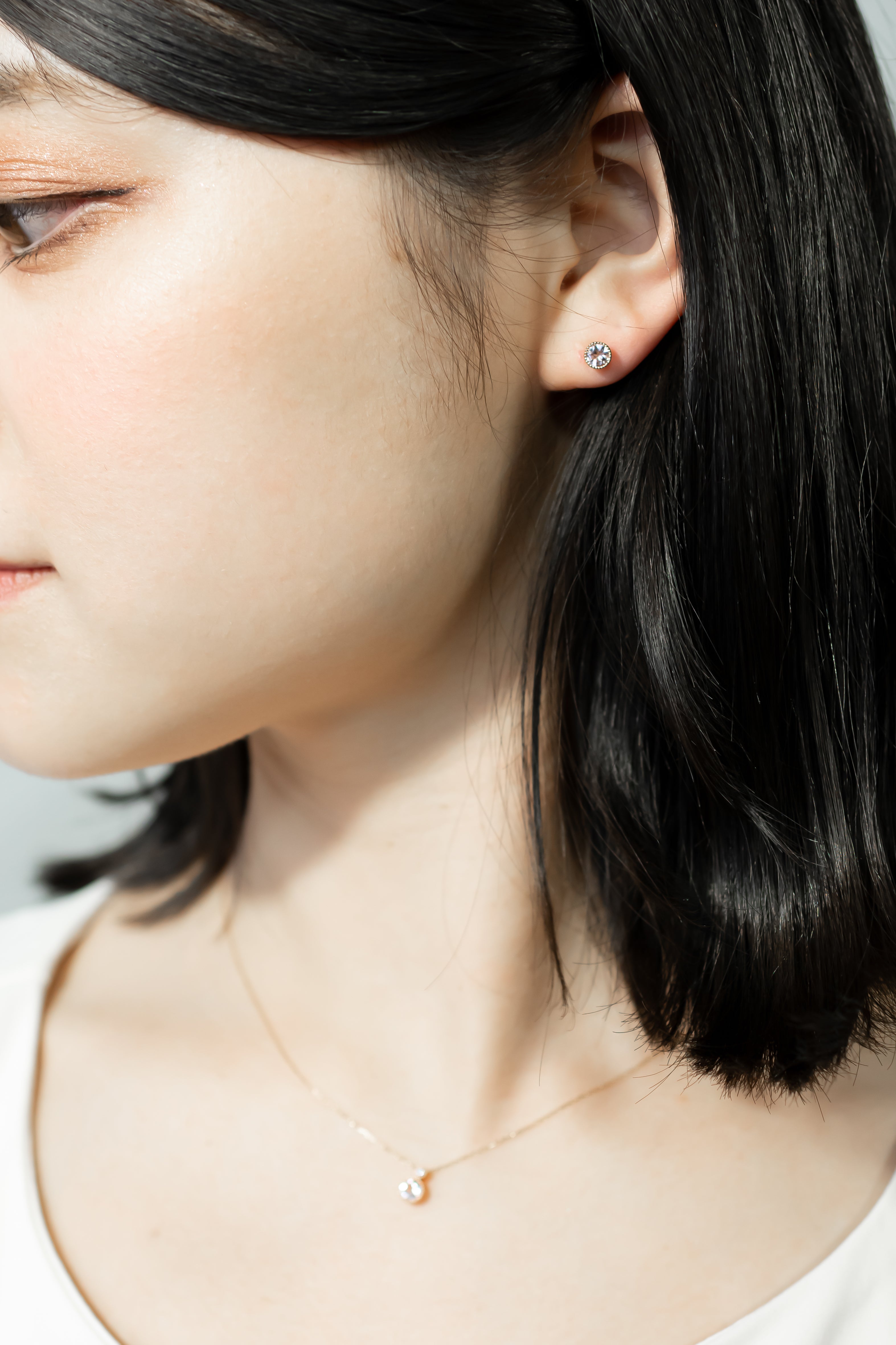 K18WGモルガナイトピアス 5088B-MGW – iwaiwa jewellery