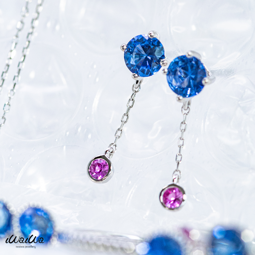 K18WGサファイアピアス 5280-SAW – iwaiwa jewellery K18WGサファイアピアス 5280-SAW – iwaiwa jewellery