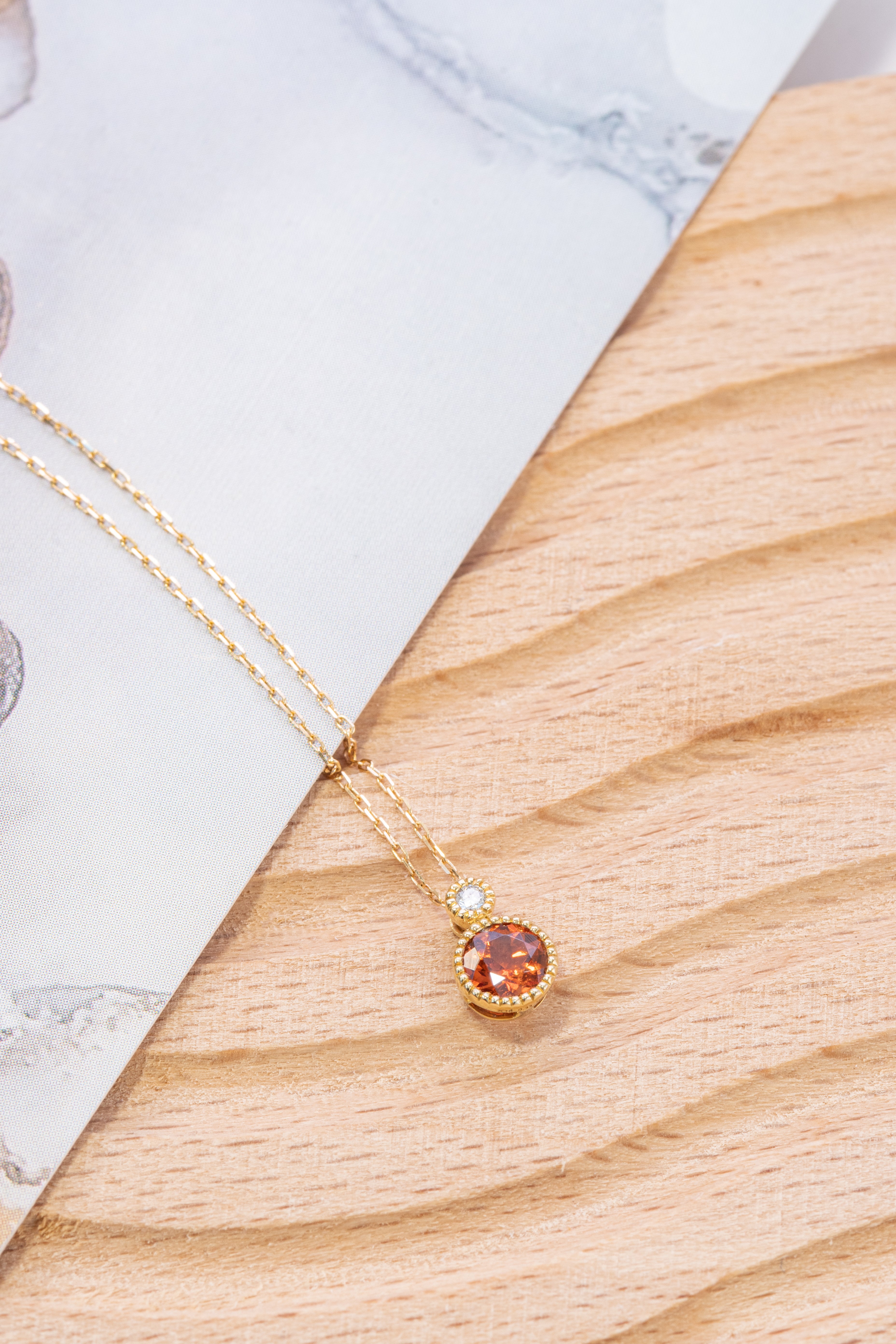 オレンジ　スペサルティン　ガーネット　ペンダント18金　18K ネックレス 宝石 Necklaces – tagged 