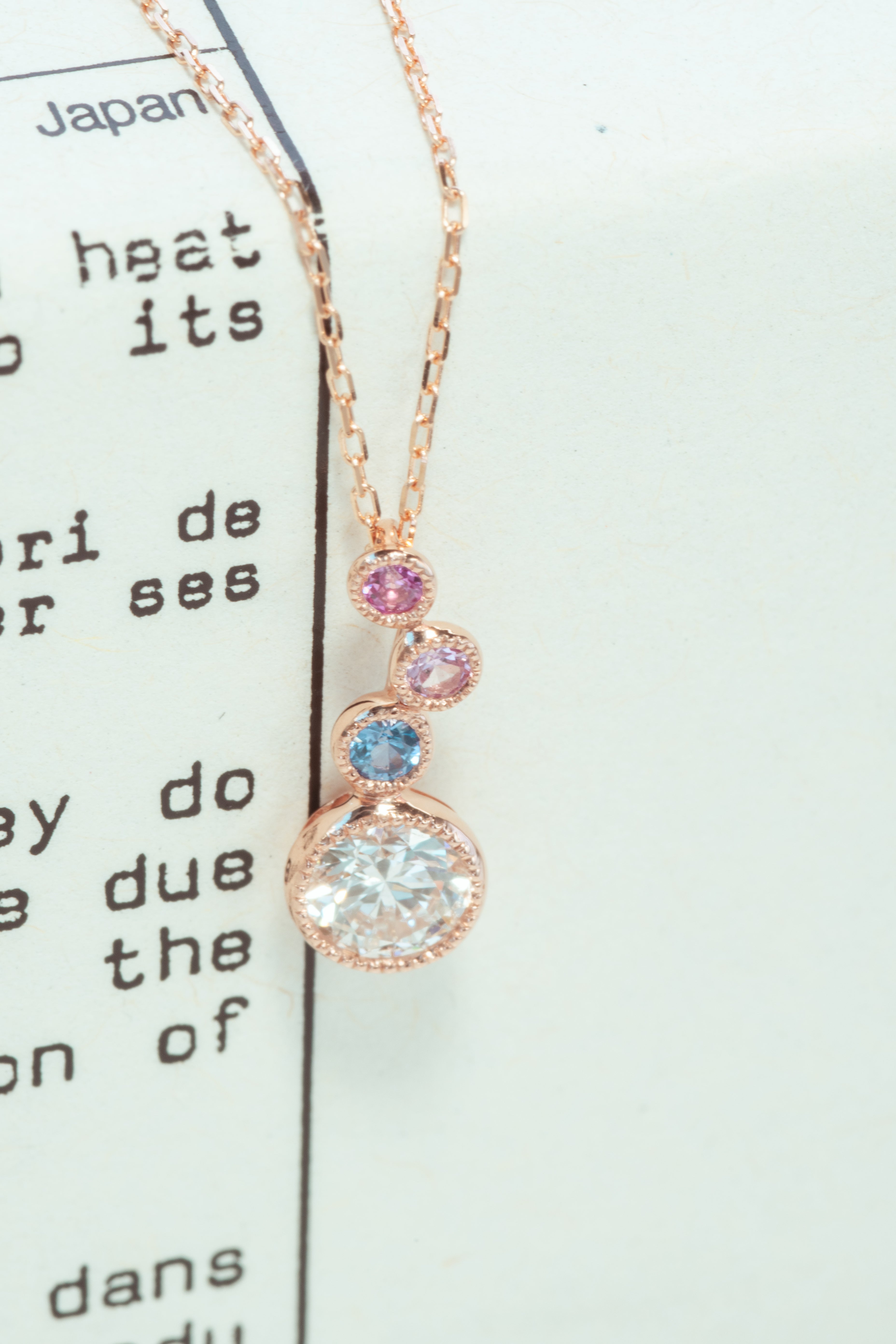 K18PG ダイヤモンドネックレス VENDOME AOYAMA ネックレス K18PG ダイヤモンド カローラ