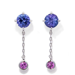 K18WGタンザナイトピアス  5280-TAW