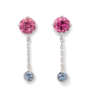 K18WGピンクトルマリンピアス 5280-PTW