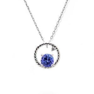 K18WGタンザナイトネックレス　5091-TAW