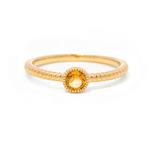 K18YGシトリンリング　5094-CTK