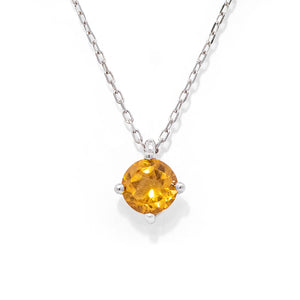 K18WGシトリンネックレス　5087B-CTW