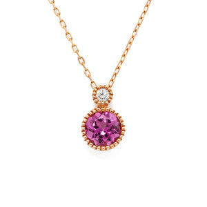 K18PGピンクトルマリンネックレス　5088-PTP