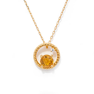 K18YGシトリンネックレス  5091-CTK