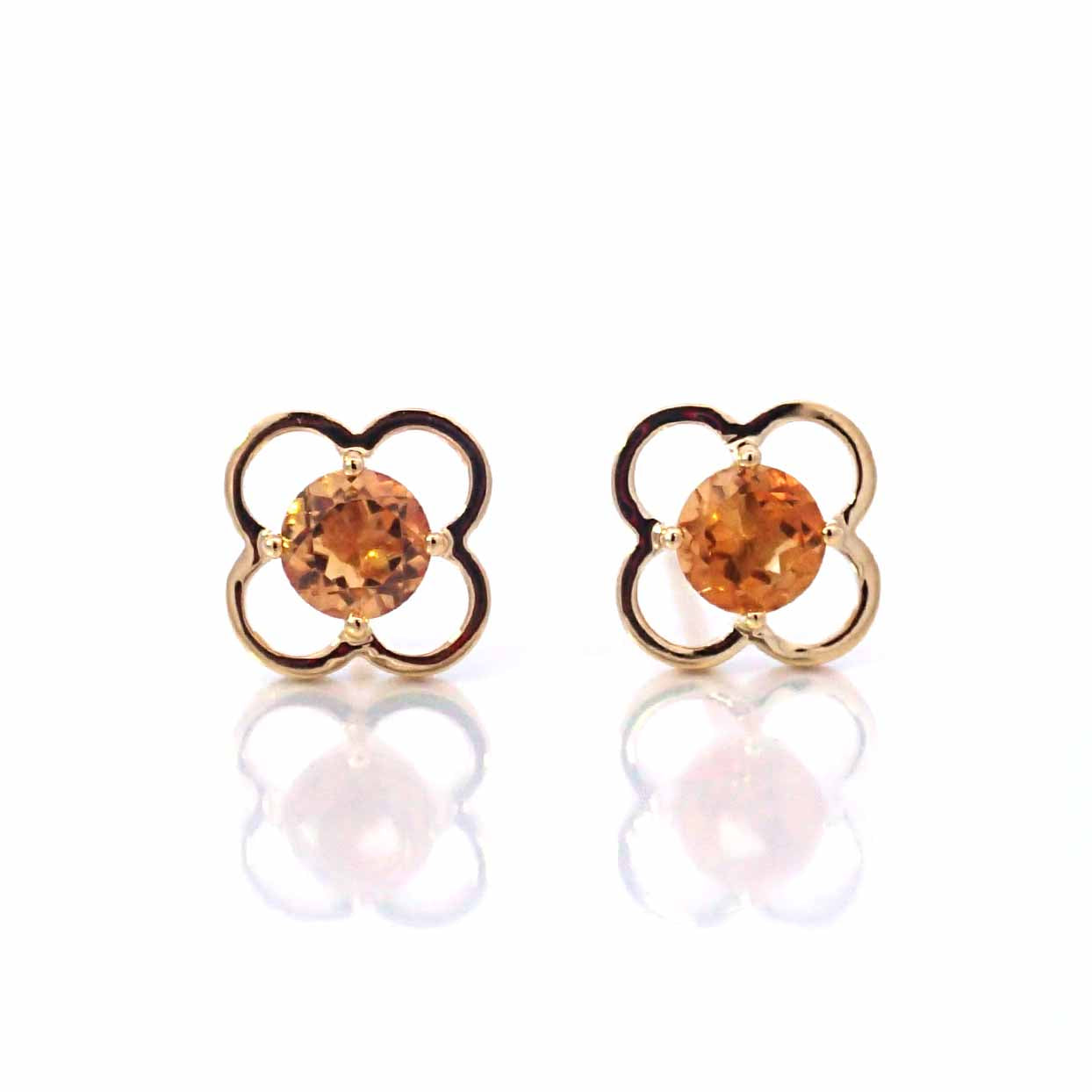 バタフライ✧ラピスラズリカラーコッパー×非加熱シトリンピアス anq. ピアス 「anq.」K10・Limited Stone ピアス ラブラドライト